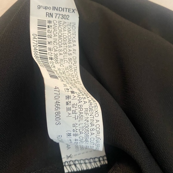 Zara Black Long Square Neck Maxi Goth Dress Size Small NEW. - Picture 10 of 11